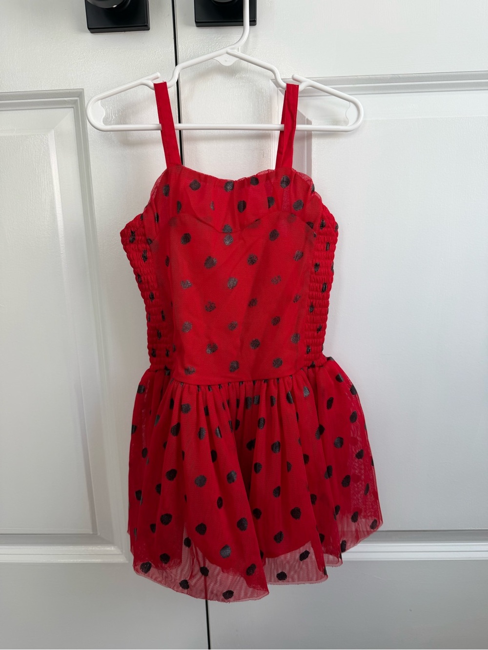 Stella McCartney Girls Tulle Ladybug Dress Red Polkadot Size 5Y